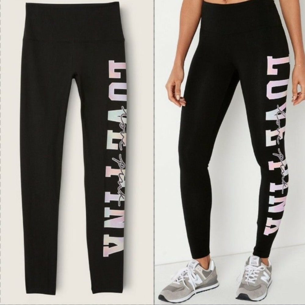 VS VICTORIAS SECRET PINK HIGH WAIST COTTON PANT TIGHT LEGGING SWEATS TIE DYE L